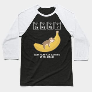 Banana Nap, Cute Baby Sloth Sleeping On The Banana Baseball T-Shirt